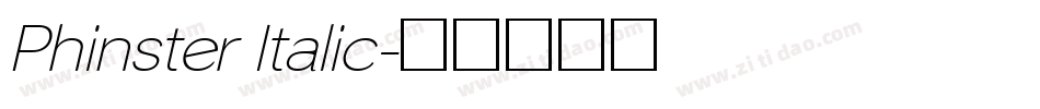 Phinster Italic字体转换